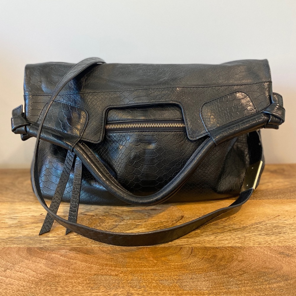 FOLEY + CORINNA Black Embossed City Tote